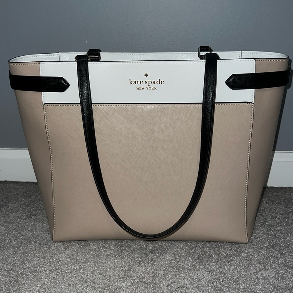 Kate Spade Staci Color Block Leather Laptop Tote Bag